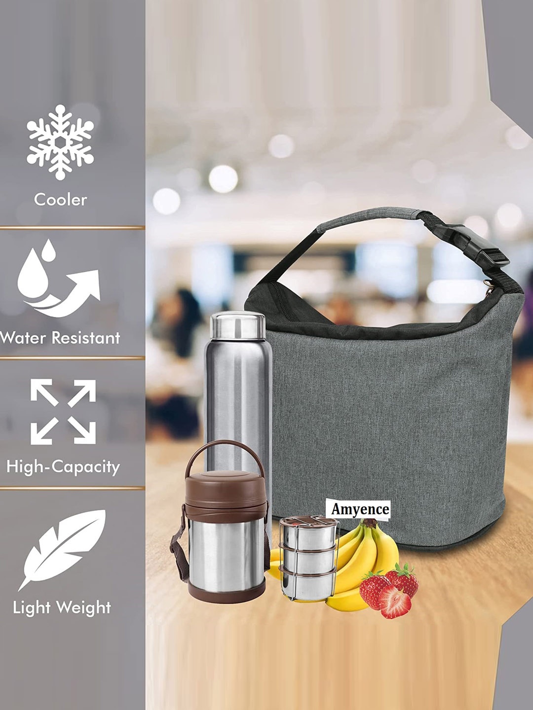 

AMYENCE Lunch Bag, Grey