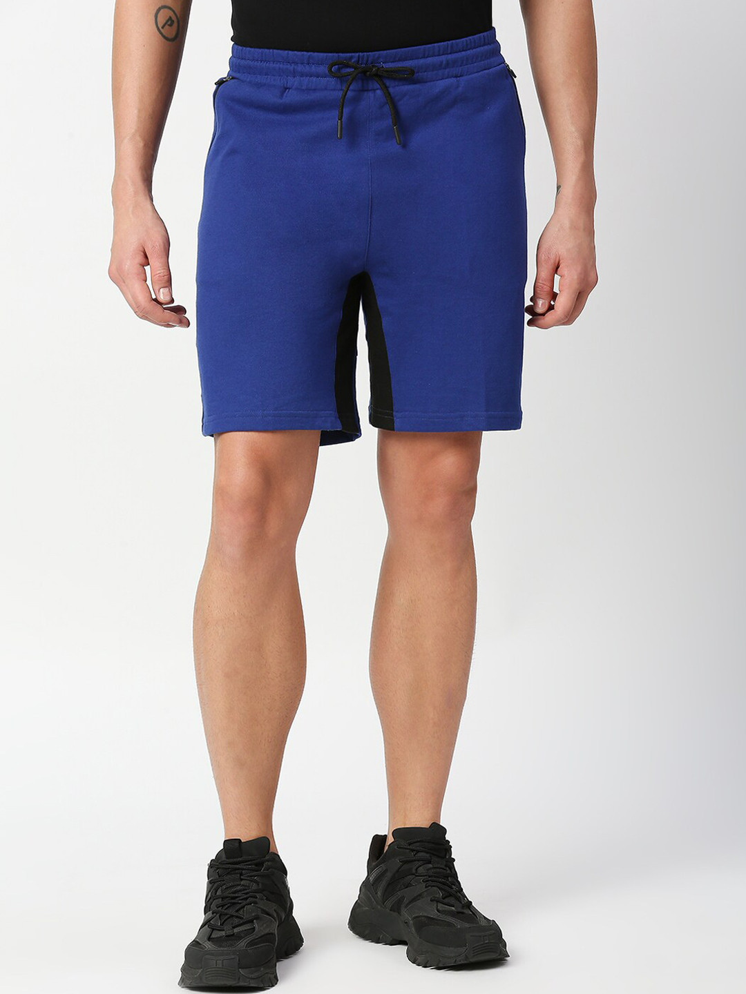 

FiTZ Men Blue Slim Fit Running Sports Shorts