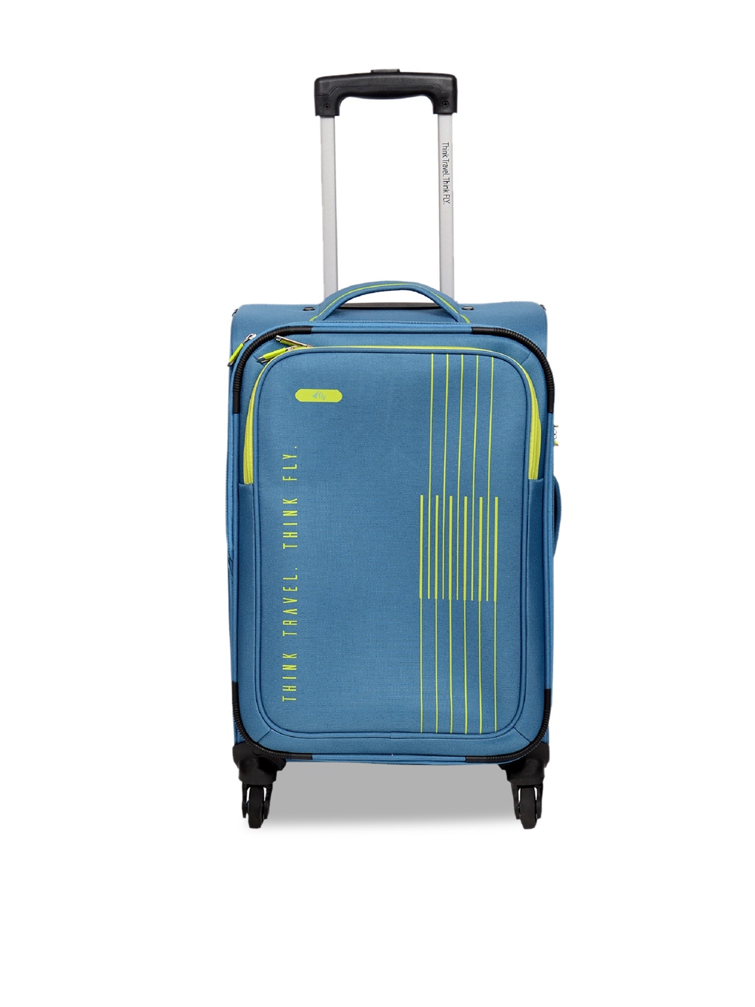 

fly Blue & Green Printed Soft-Case Cabin Trolley Bag
