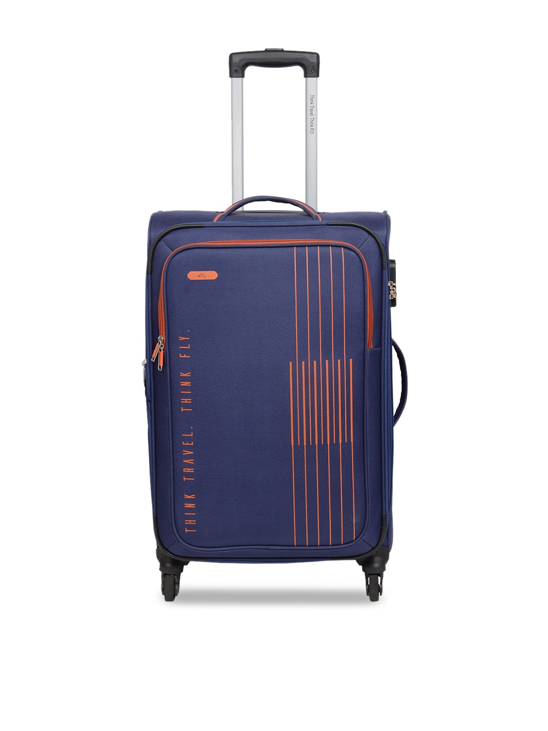 

fly Printed Trolley Suitcase, Navy blue