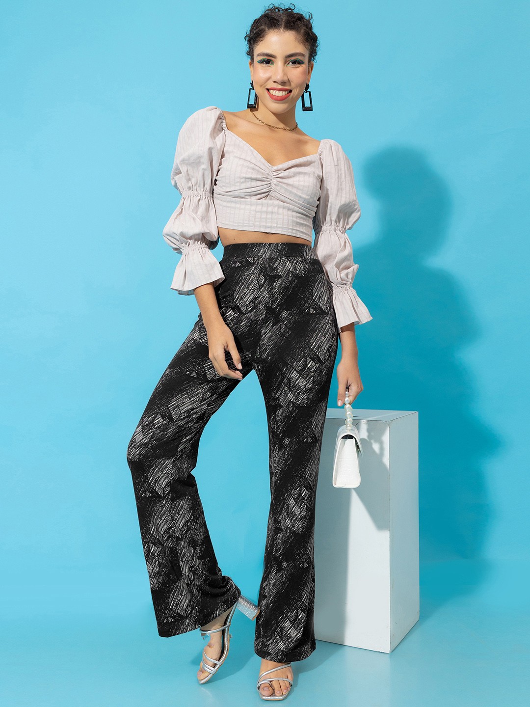 

Stylecast X Hersheinbox Women Printed Trousers, Black