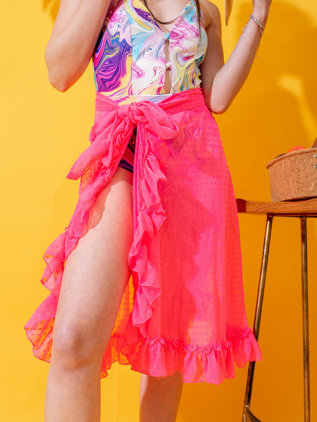 

Stylecast X Hersheinbox Self Design Wrap-Around Sarong, Pink