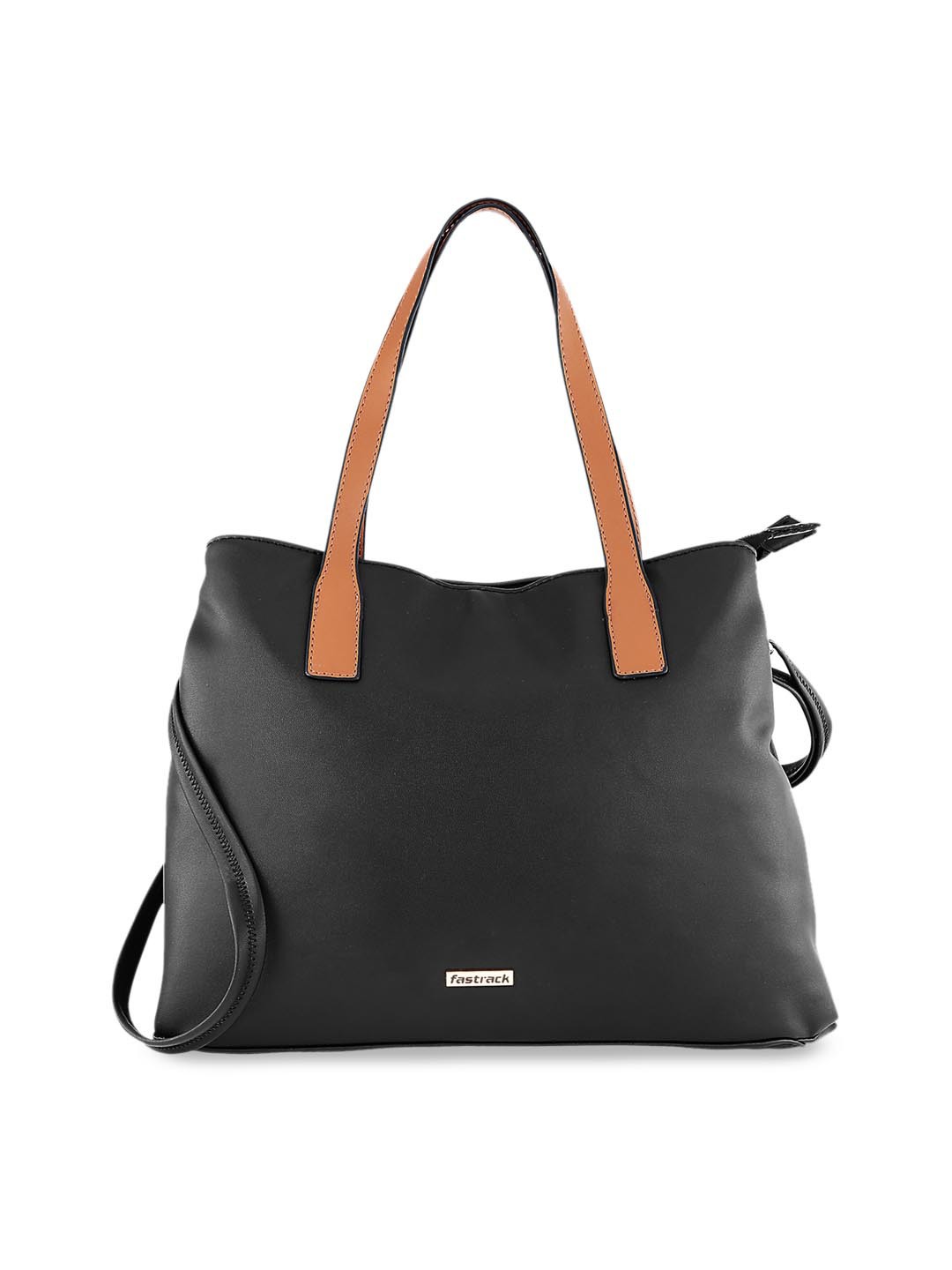 

Fastrack Black PU Shopper Shoulder Bag