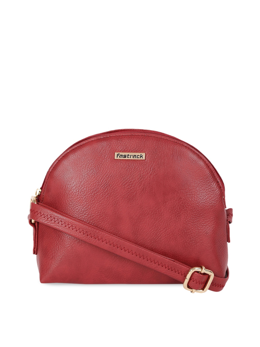 

Fastrack Women Textured Bowling Sling Bag, Maroon