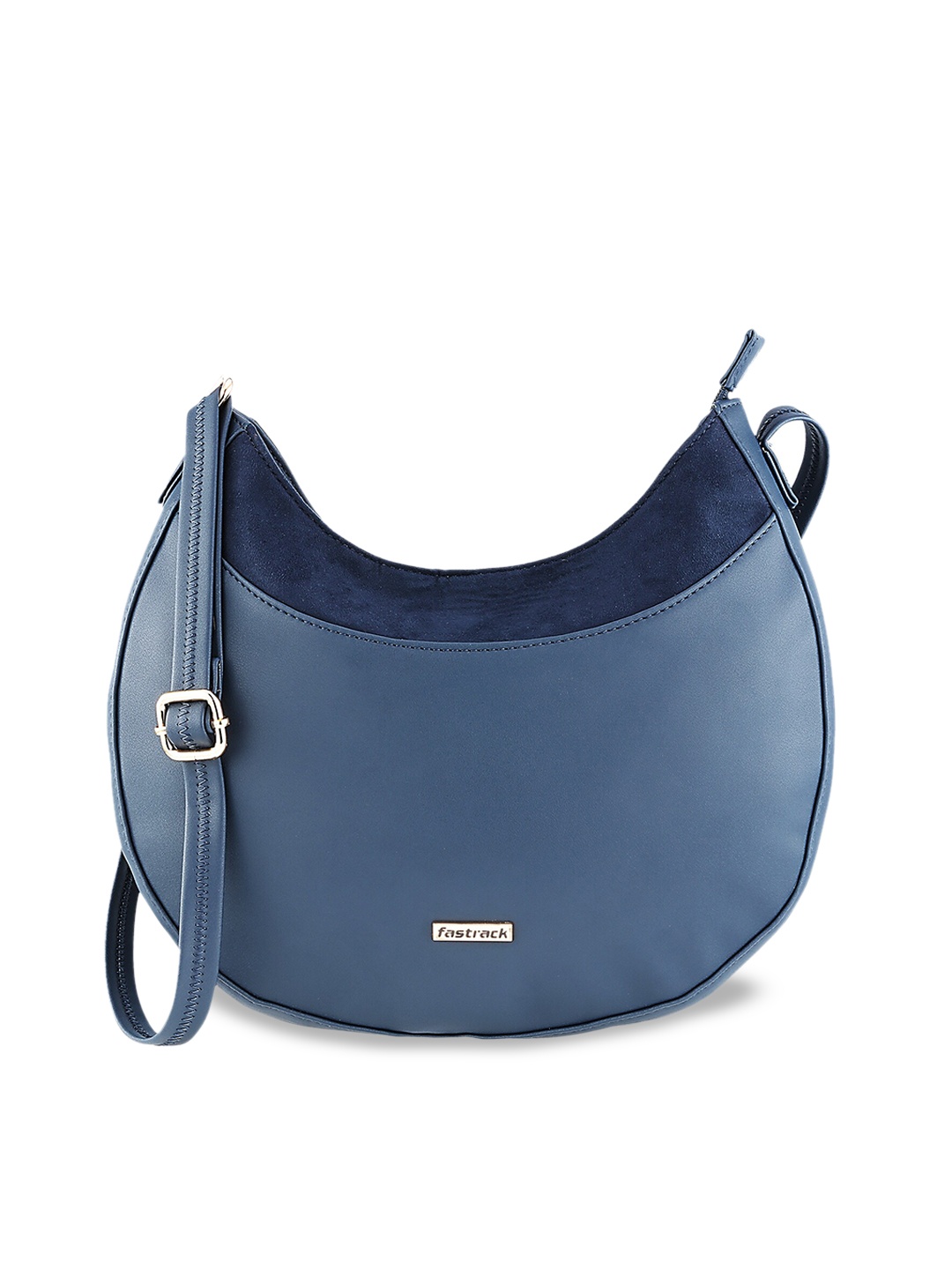 

Fastrack Navy Blue PU Structured Sling Bag