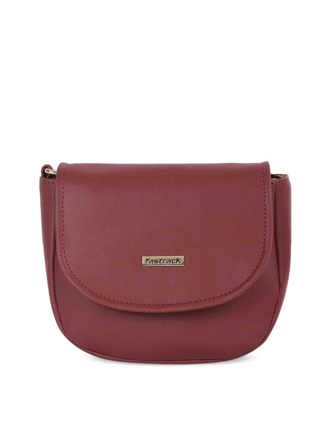 

Fastrack Maroon PU Half Moon Sling Bag