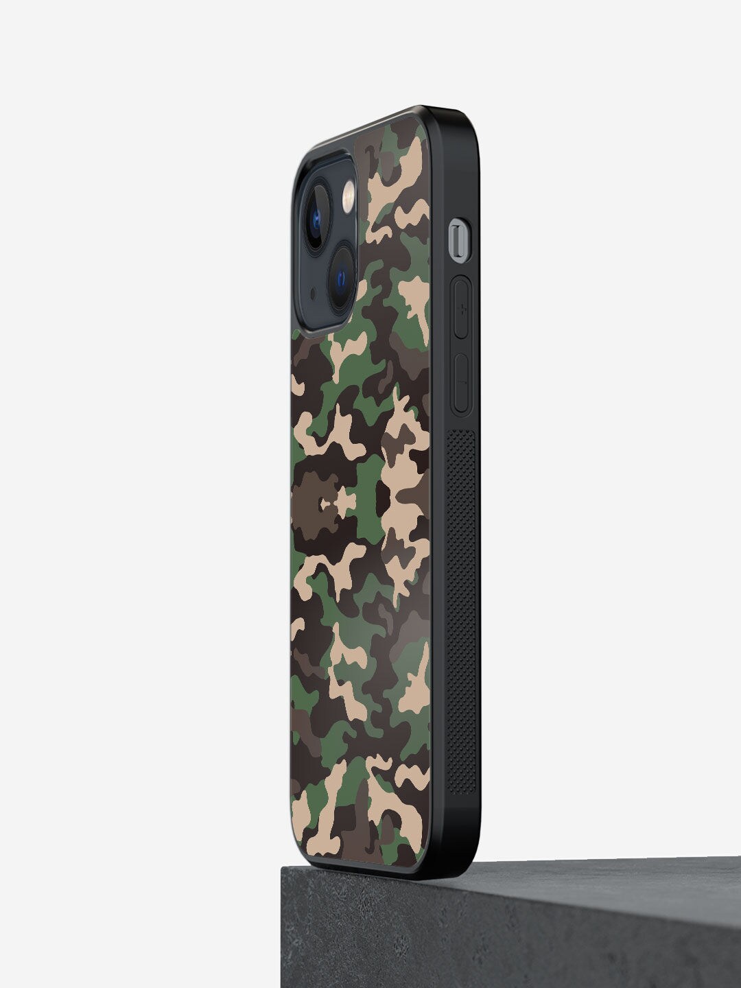 

macmerise Green & Beige Camo Hunter Green Design iPhone 13 Mini Bumper Phone Back Case