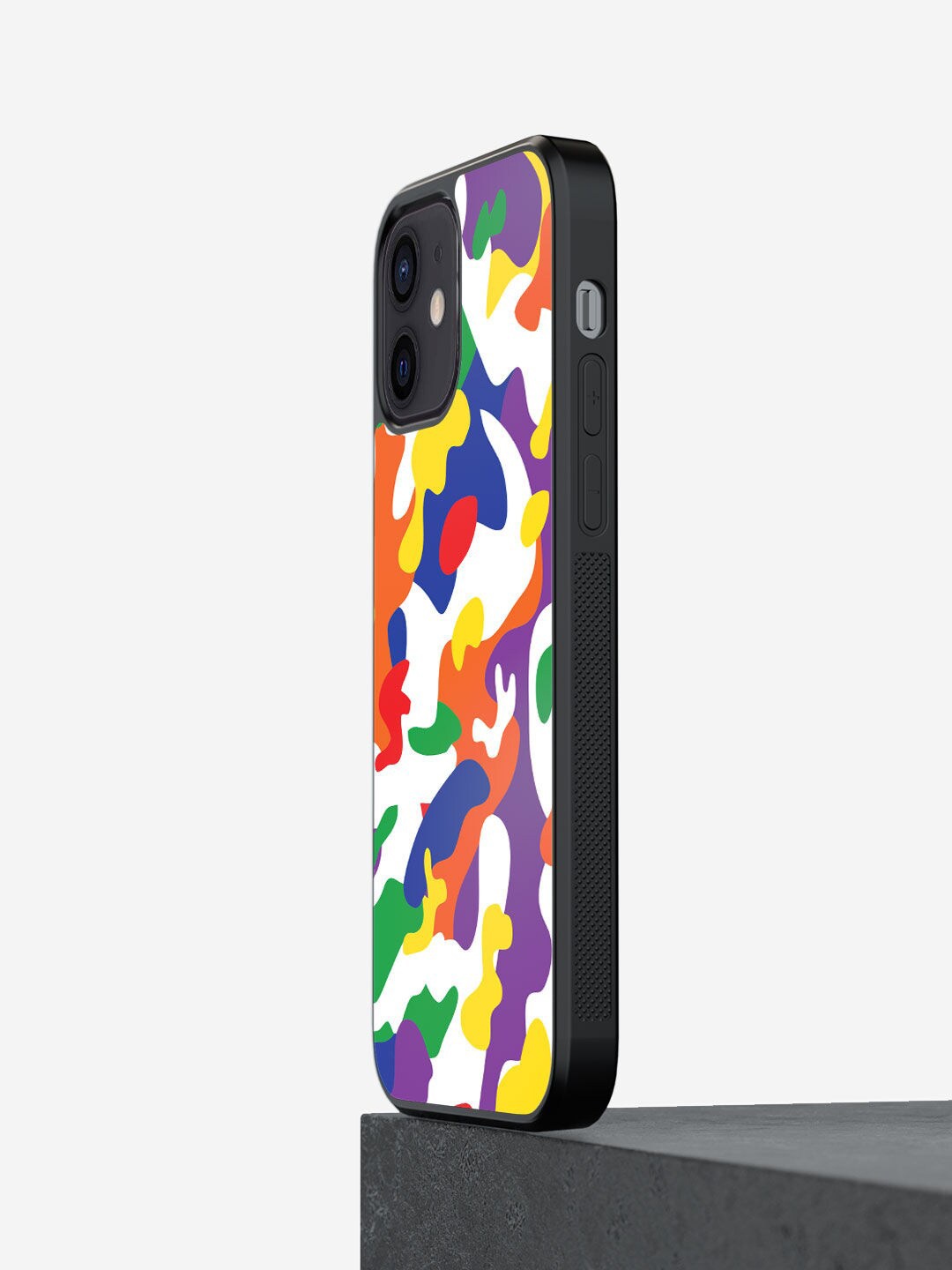 

macmerise White & Red Printed iPhone 12 Bumper Phone Back Case