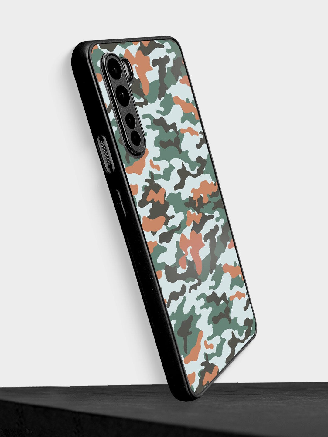 

macmerise Green & Orange Printed OnePlus Nord Bumper Phone Back Case