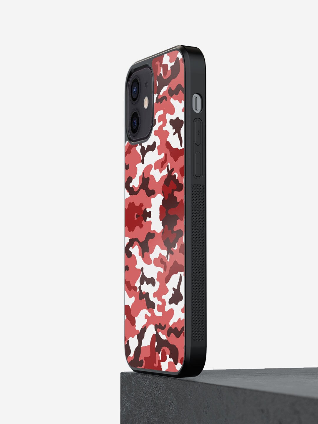 

macmerise Red & White Camo Indian Design iPhone 12 Mini Bumper Phone Back Case