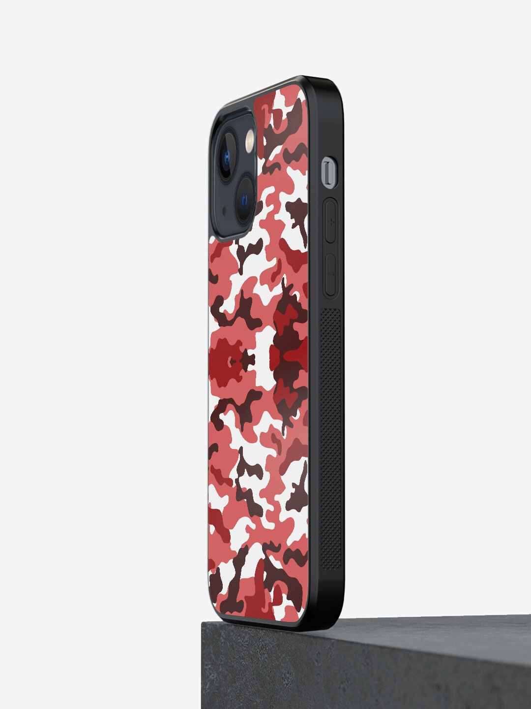 

macmerise Red & Black Camo Indian Design iPhone 13 Mini Bumper Phone Back Case