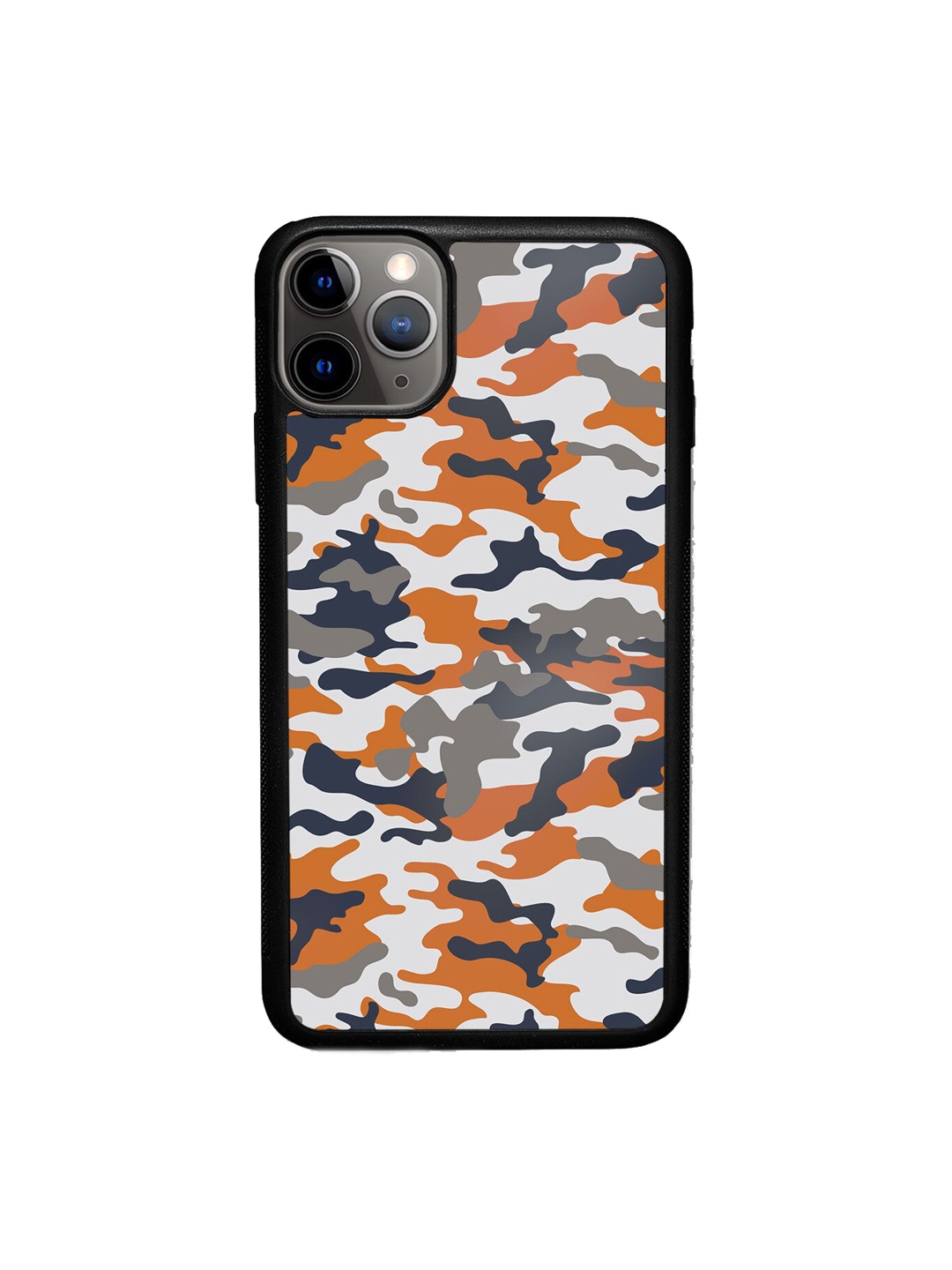 

macmerise Brown & White Camo Design iPhone 11 Pro Bumper Phone Back Case