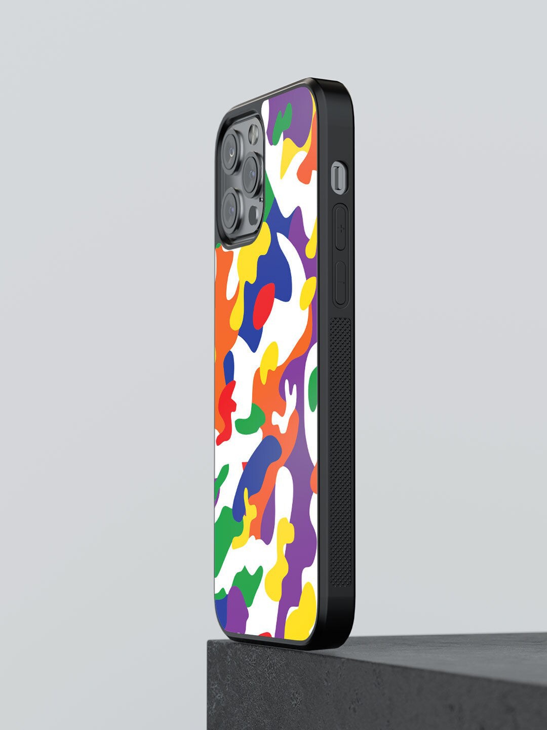 

macmerise Purple & Orange Camo Pride Design iPhone 13 Pro Max Bumper Phone Back Case
