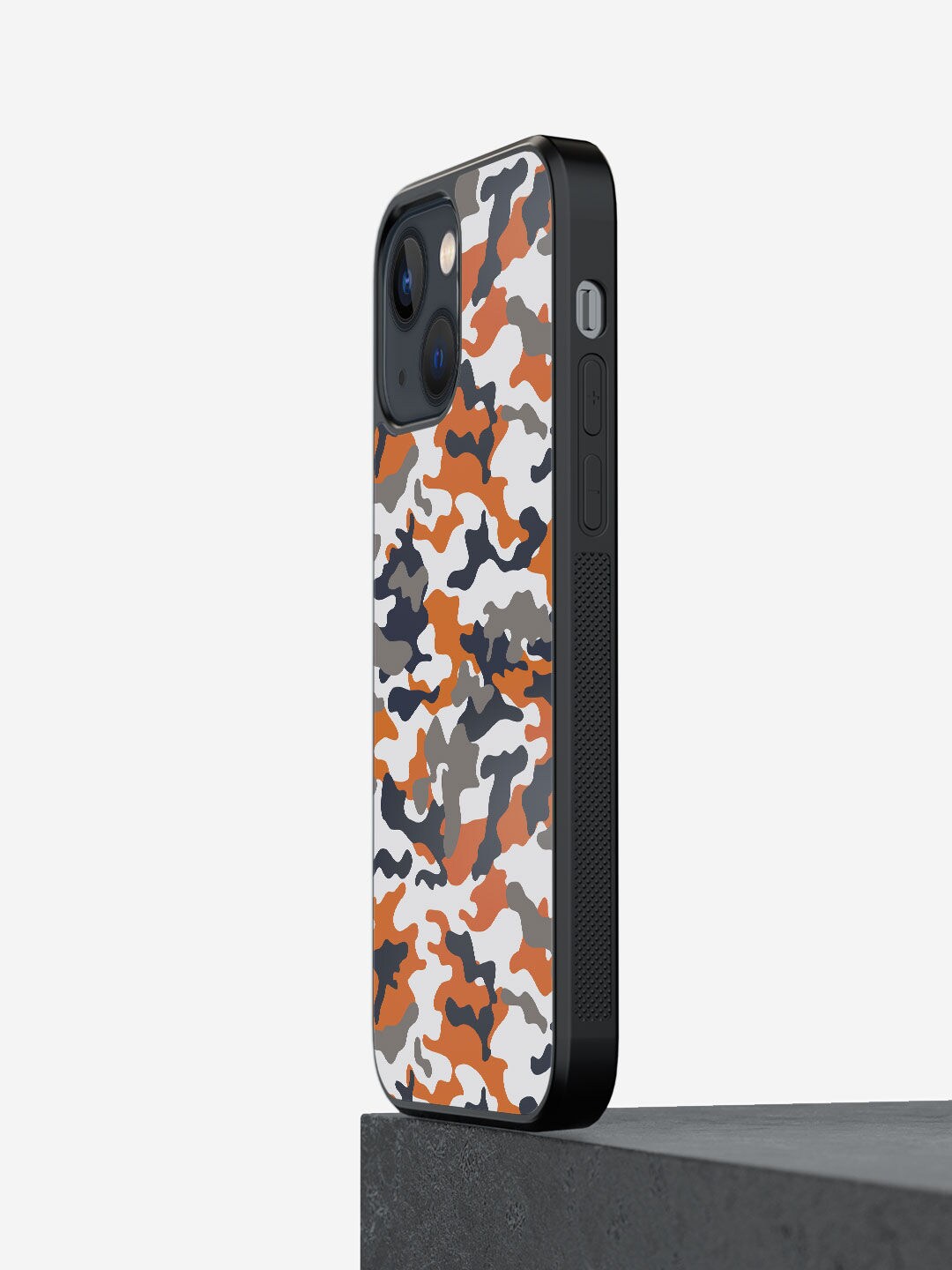 

macmerise Brown & White Camo Saddle Design iPhone 13 Mini Bumper Phone Back Case