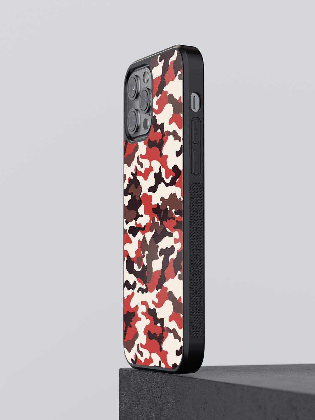

macmerise Red & Brown Printed Camo Sand Grullo Design iPhone 12 Pro Bumper Phone Back Case