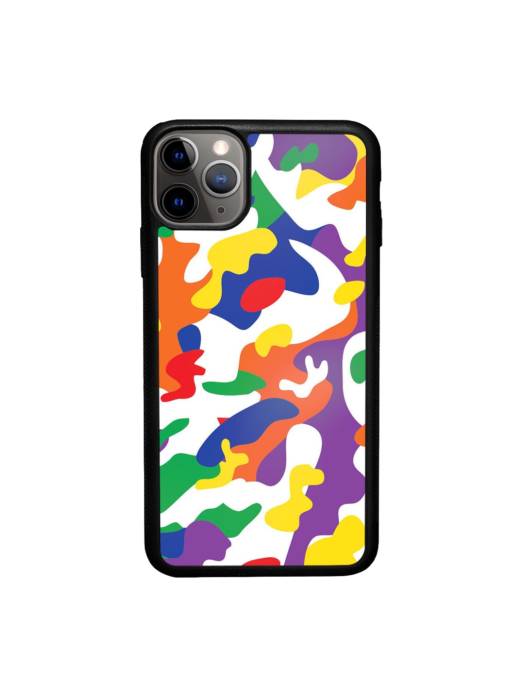 

macmerise White & Purple Camo Pride Design iPhone 11 Pro Max Bumper Phone Back Case