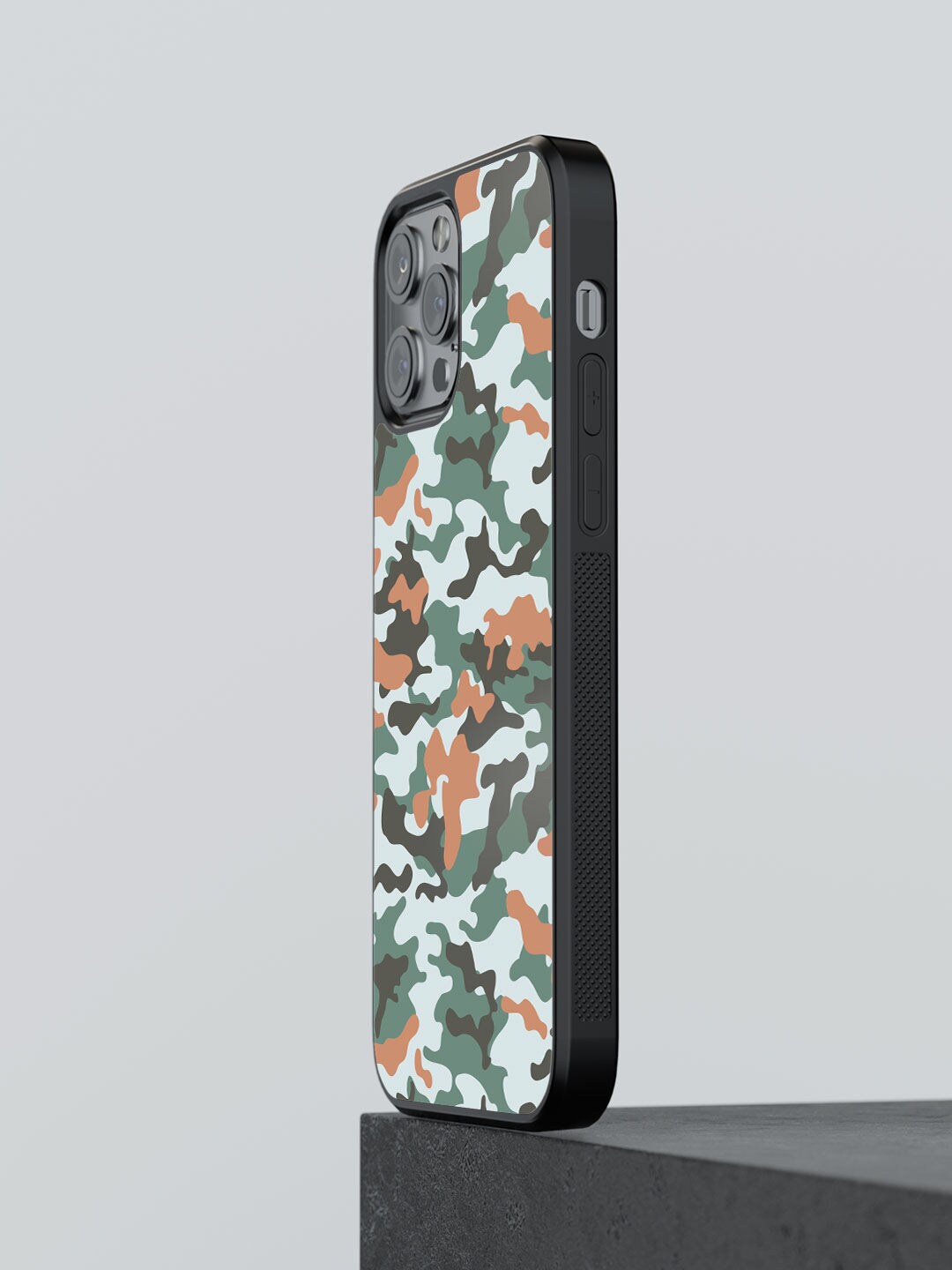 

macmerise Green & Orange Camo Viridian Design iPhone 13 Pro Max Bumper Phone Back Case