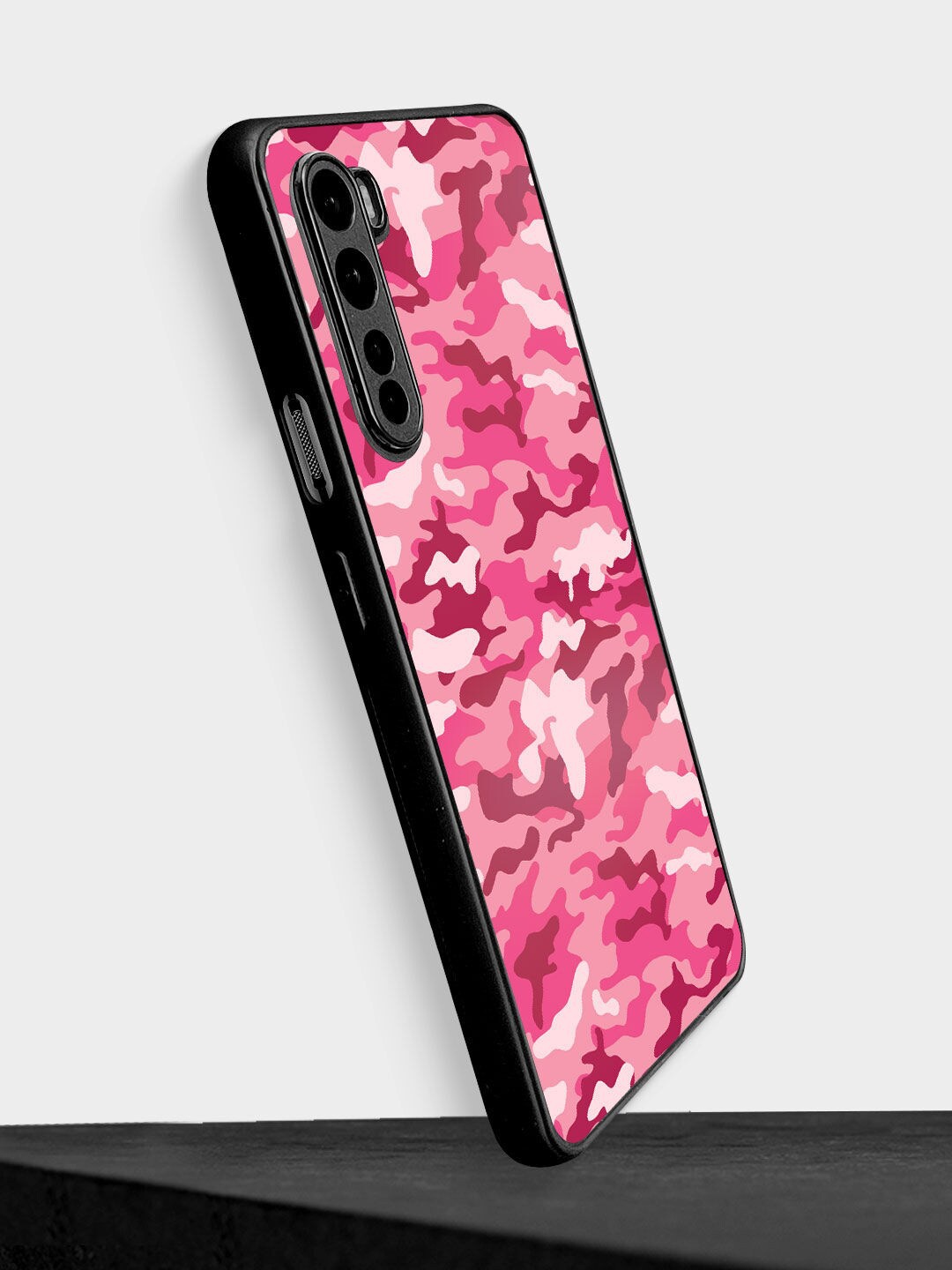 

macmerise Pink Printed Camo OnePlus Nord Bumper Phone Back Case