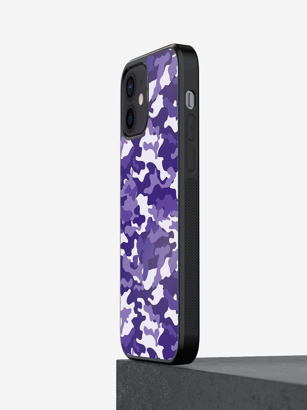 

macmerise Purple Printed Camo Persian Indigo Design iPhone 12 Bumper Phone Back Case