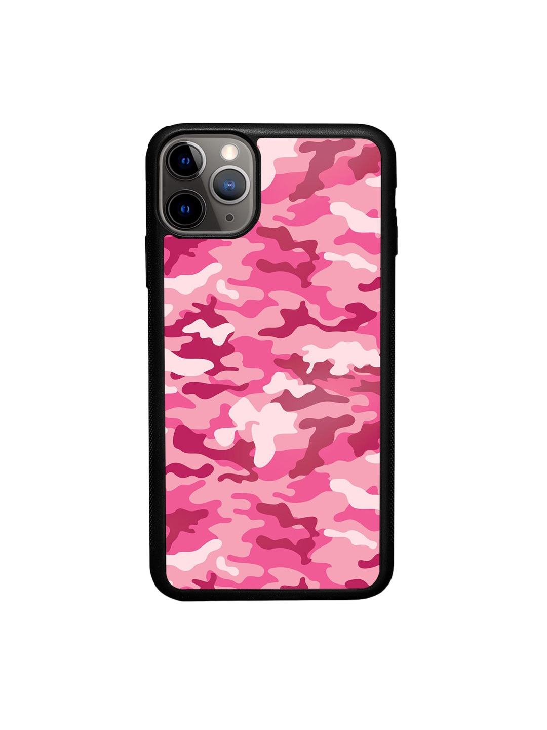 

macmerise Pink Printed Camo Design iPhone 11 Pro Bumper Phone Back Case