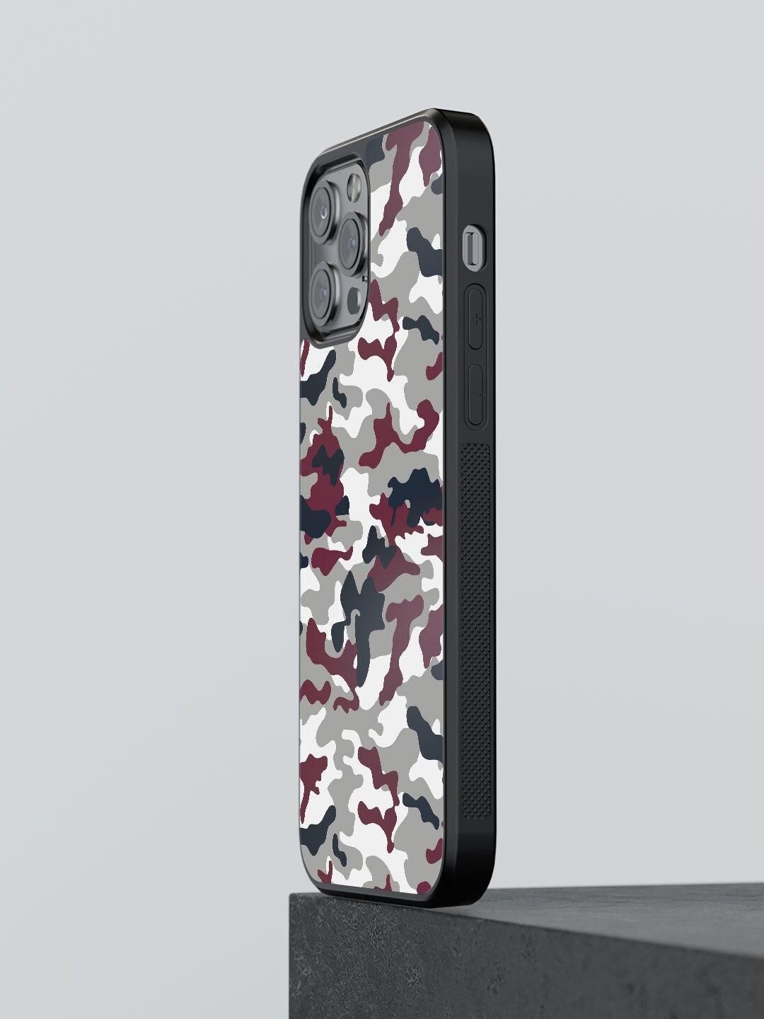 

macmerise White & Grey Camo Special Forces Design iPhone 12 Pro Bumper Phone Back Case