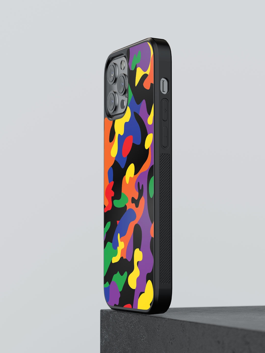 

macmerise Black & Yellow Camo Pride Printed iPhone 13 Pro Back Case