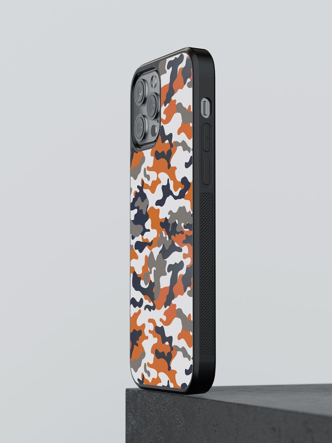 

macmerise Brown & White Camo Saddle Design iPhone 13 Pro Bumper Phone Back Case