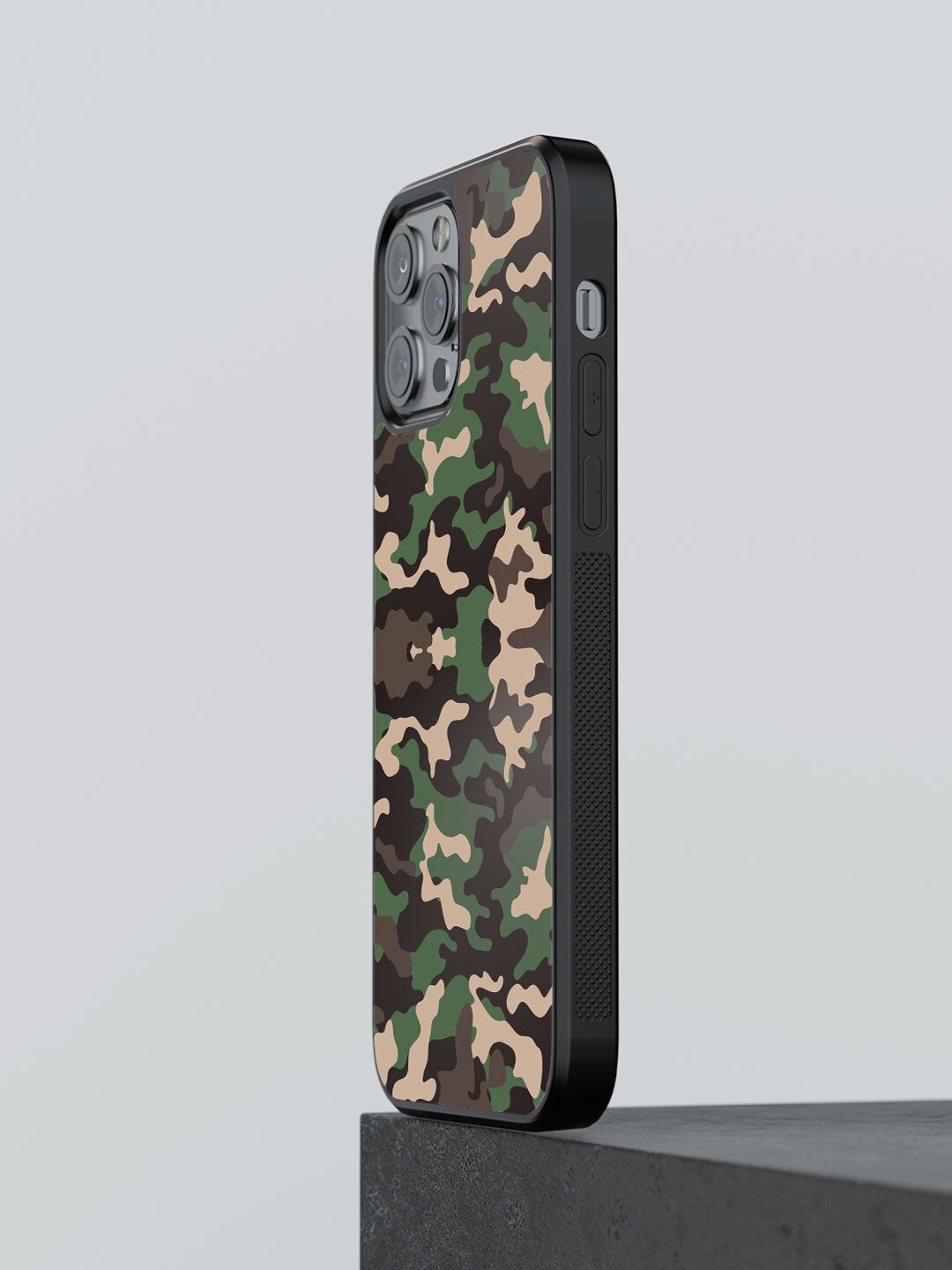 

macmerise Green & Black Camo Design iPhone 13 Pro Bumper Phone Back Case