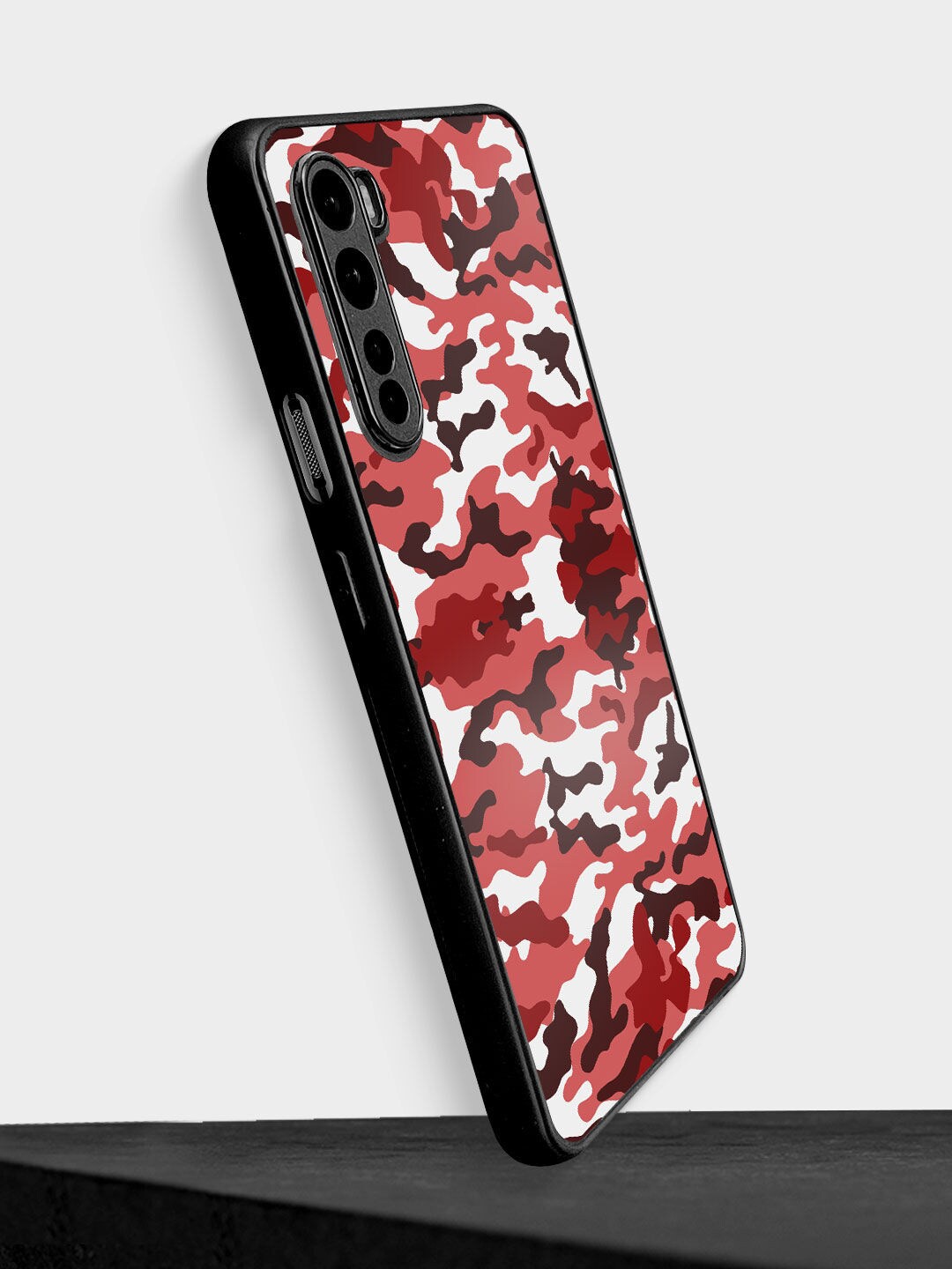 

macmerise Red Printed Camo Indian Design OnePlus Nord Bumper Phone Back Case