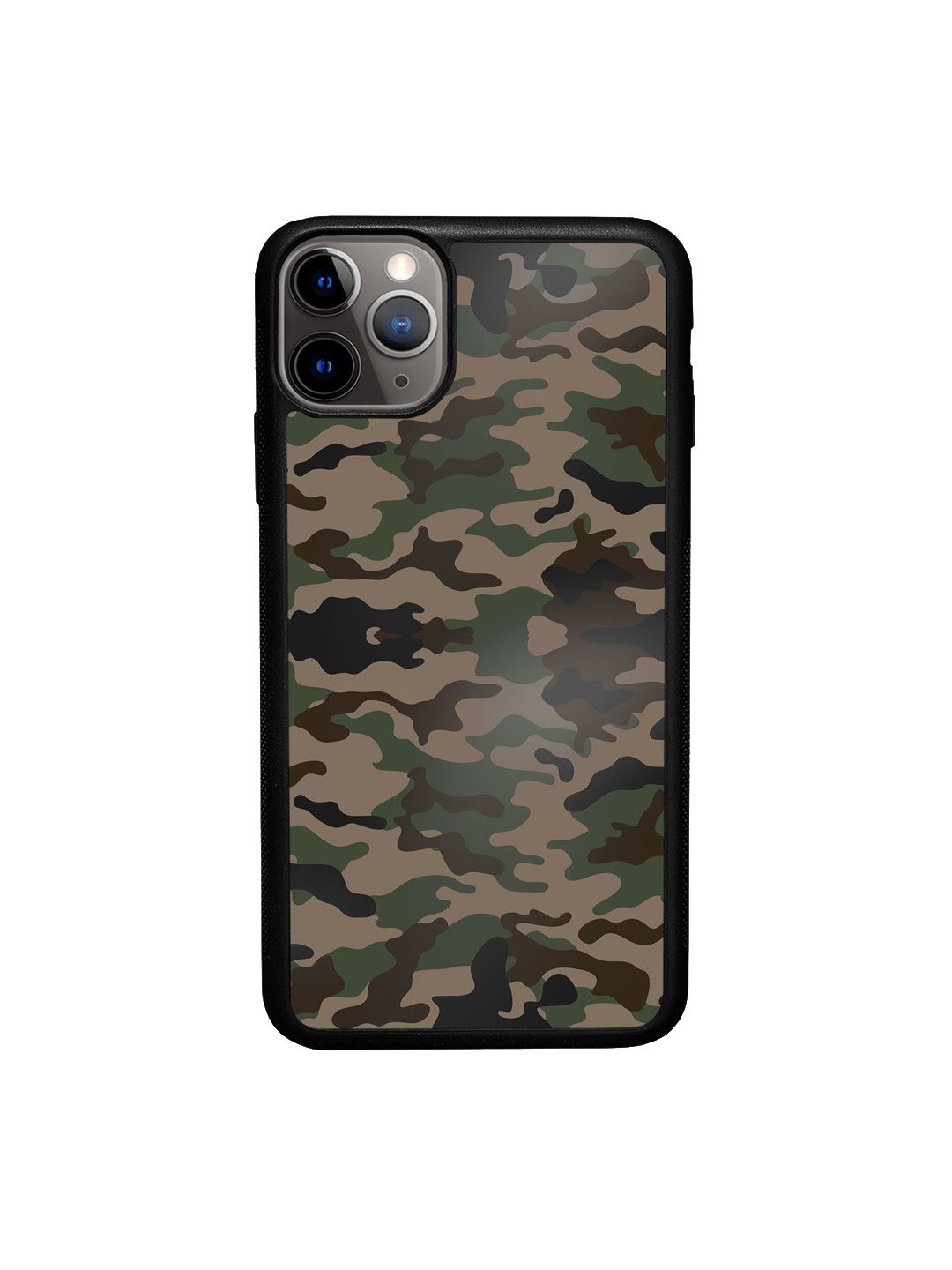 

macmerise Green Camo Military Design iPhone 11 Pro Bumper Phone Back Case