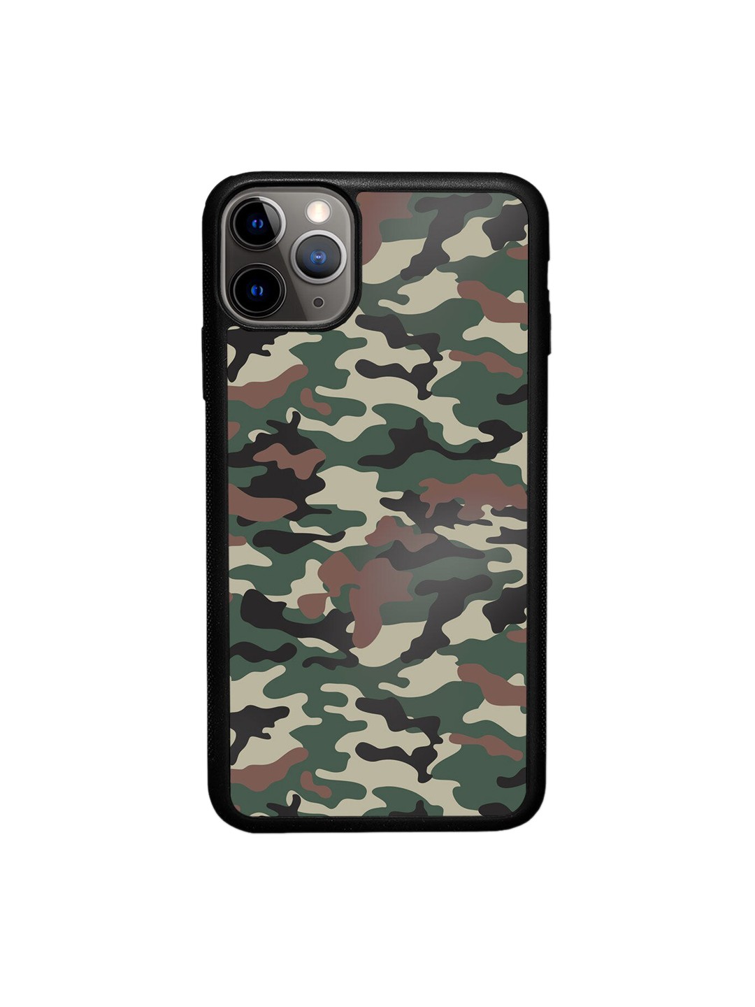

macmerise Olive-Green Printed Camo Rifle iPhone 11 Pro Max Bumper Phone Back Case