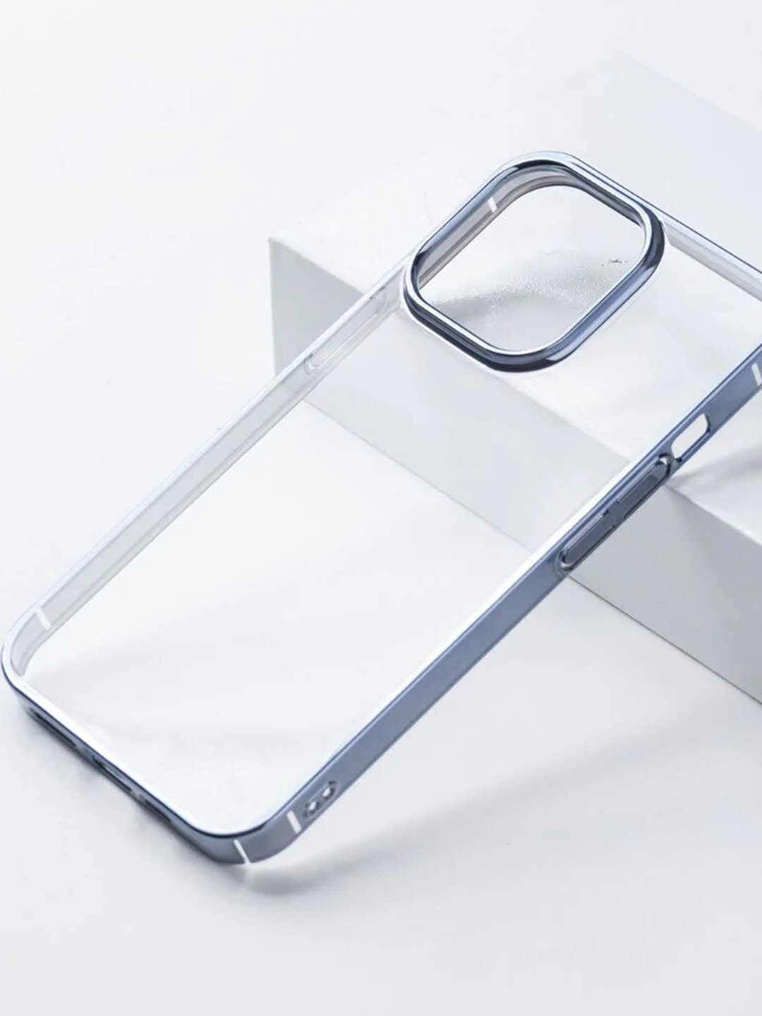

Karwan Silver-Color & Transparent Back Cover for APPLE iphone 13