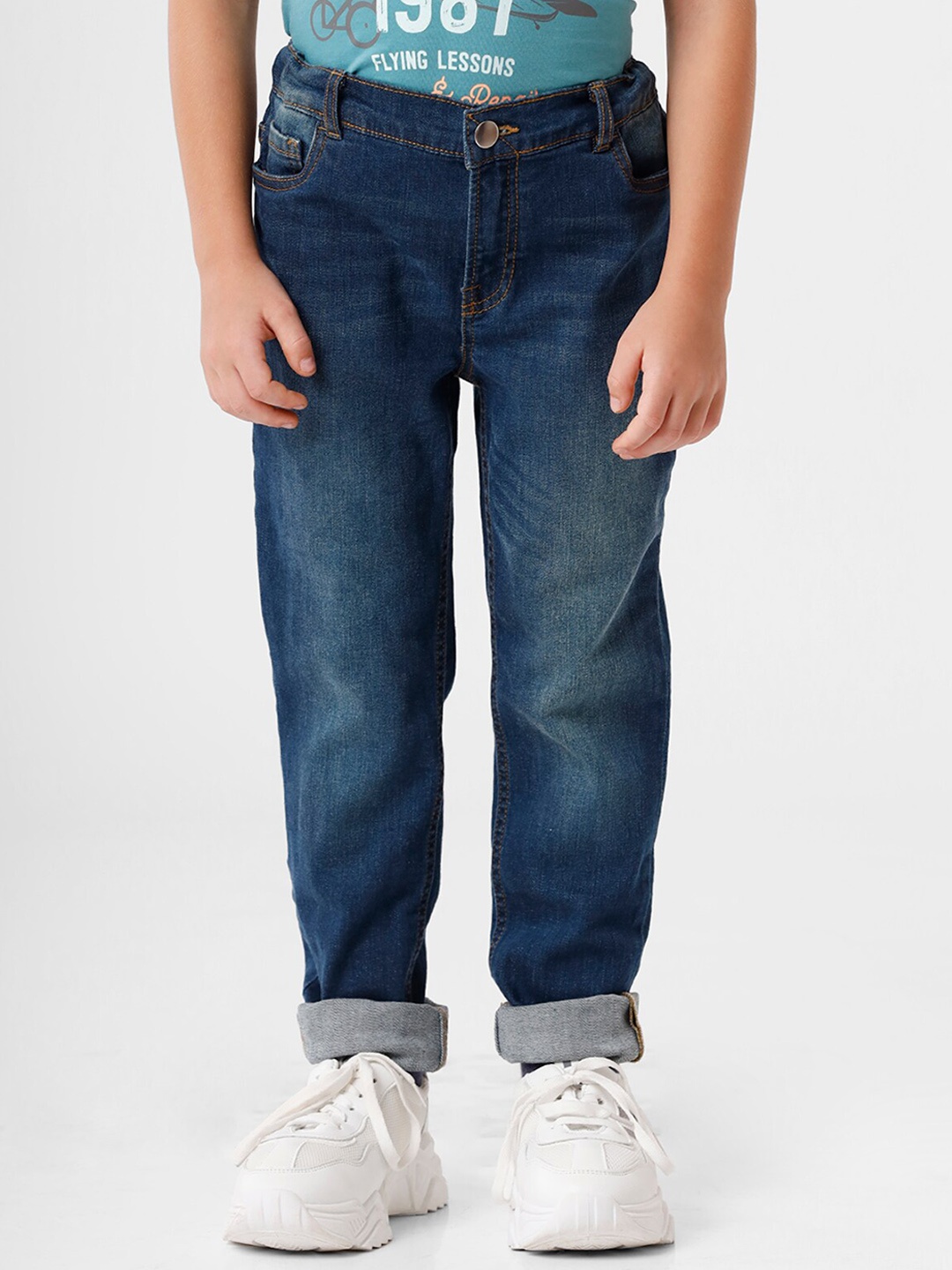 

KATE & OSCAR Boys Blue Light Fade Cotton Jeans