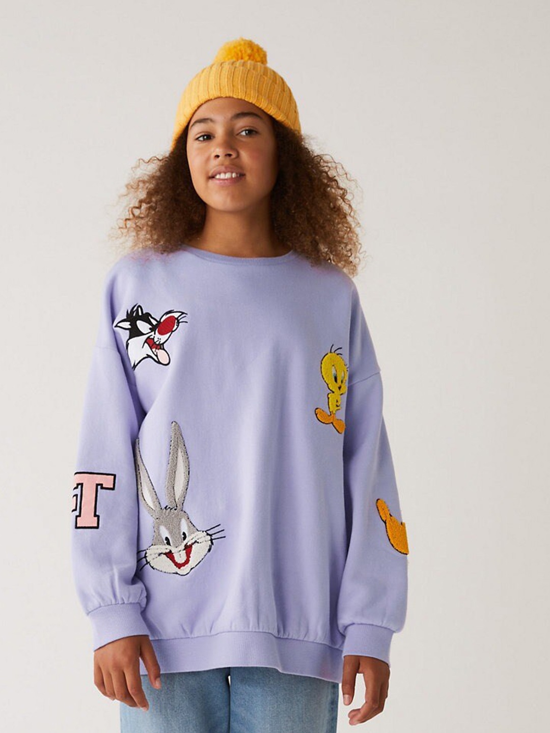 

Marks & Spencer Girls Purple Printed Sweatshirt