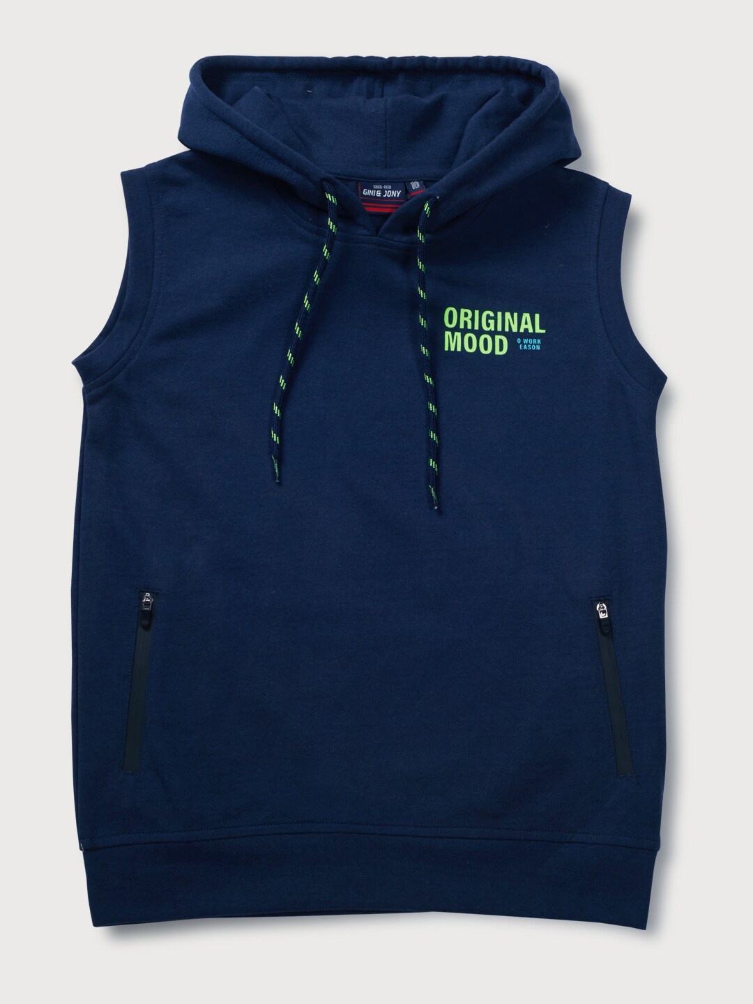 

Gini and Jony Boys Navy Blue Cotton T-shirt
