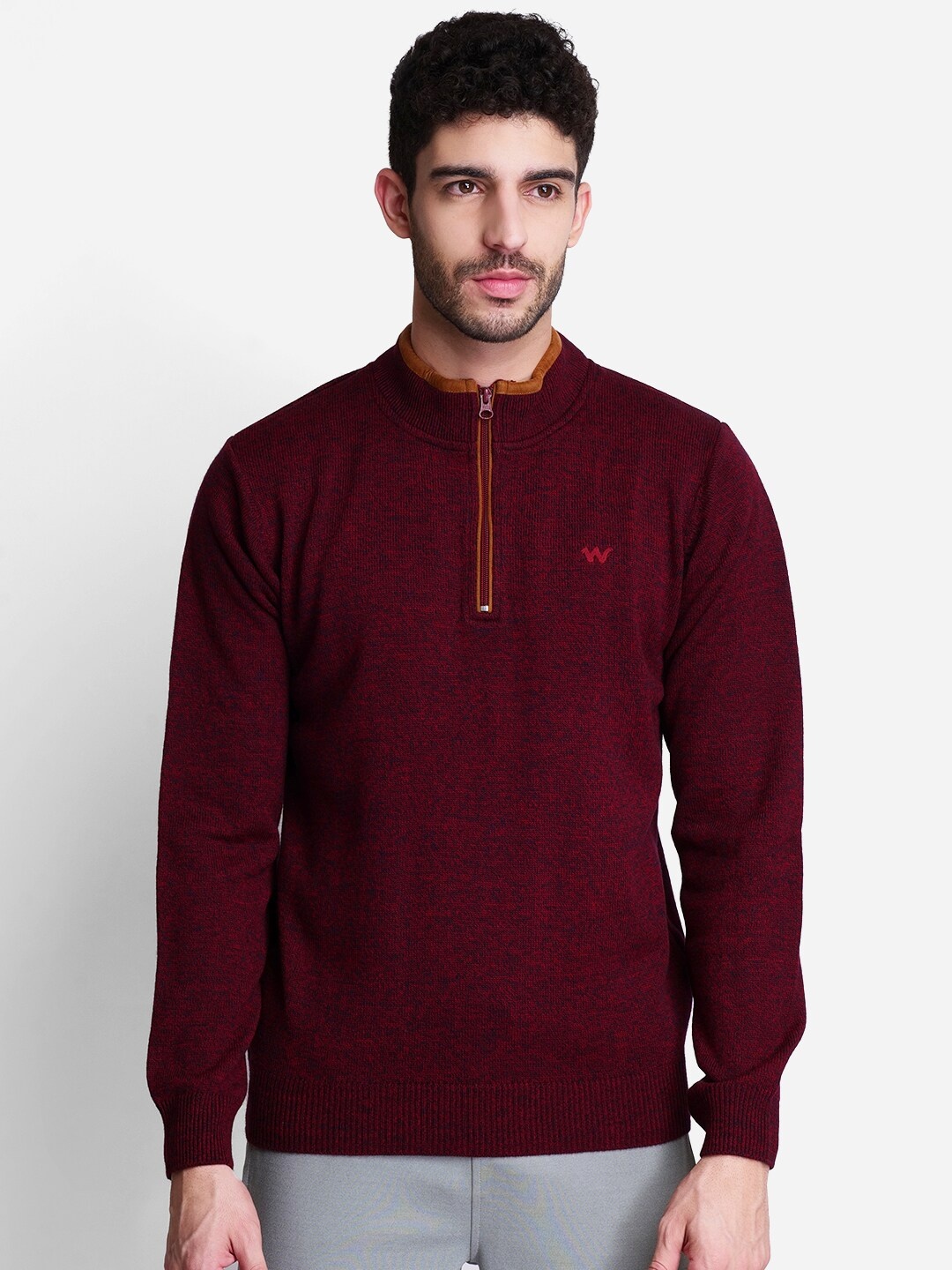 

Wildcraft Men Red & Orange Pullover