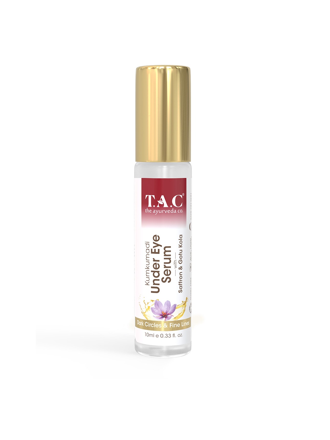 

TAC - The Ayurveda Co. Kumkumadi Under Eye Serum with Saffron & Gotu Kola 10ml, Red