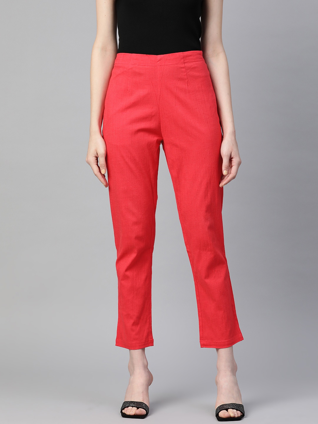 

Readiprint Fashions Women Rose Easy Wash Cropped Regular Trousers