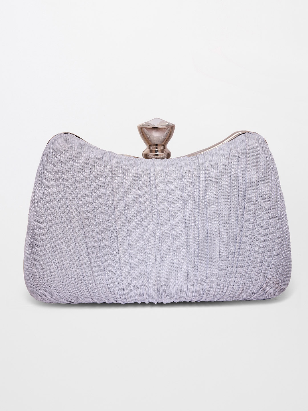 

Global Desi Violet Textured Box Clutch