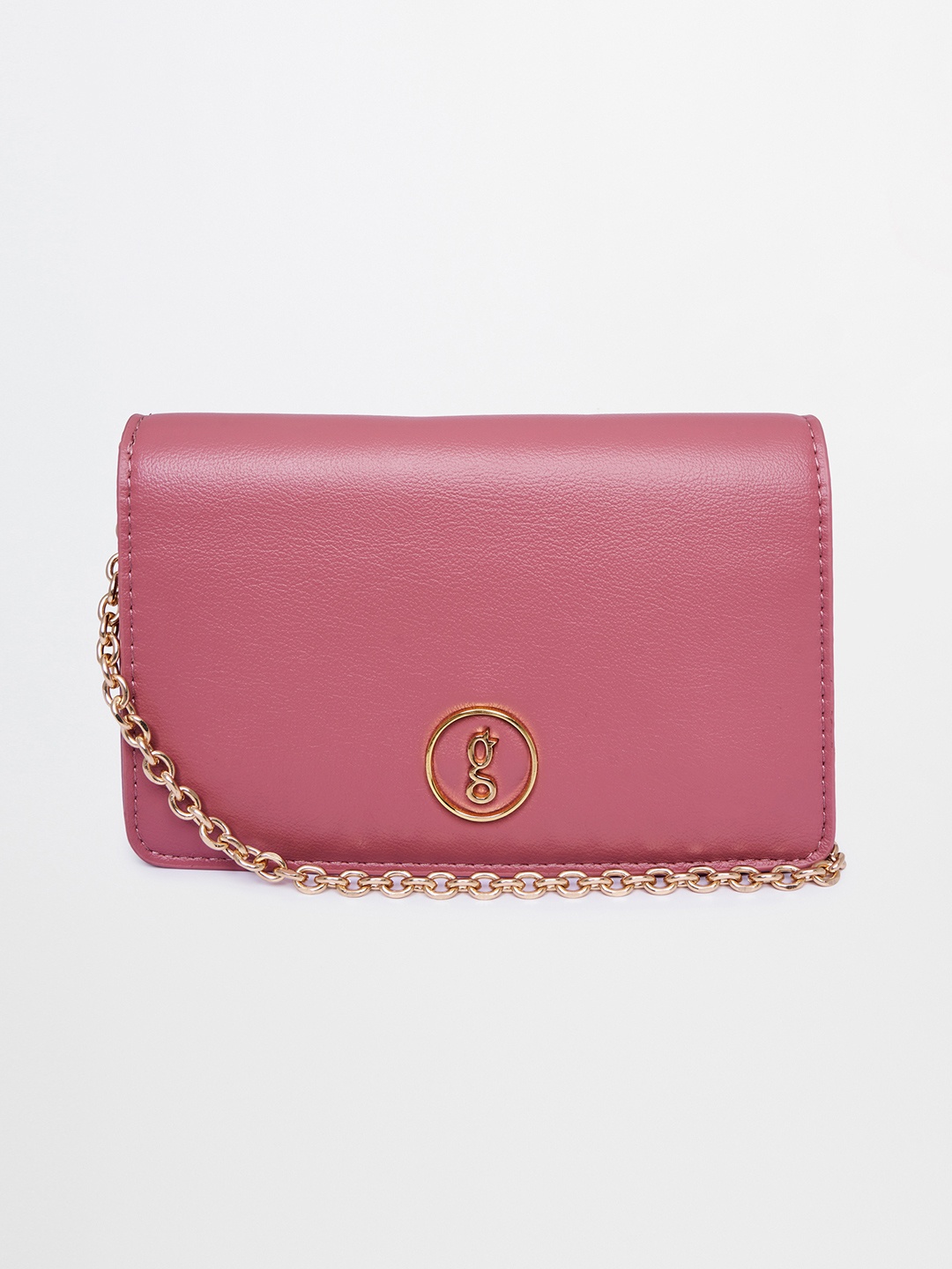 

Global Desi Pink PU Structured Handheld Bag