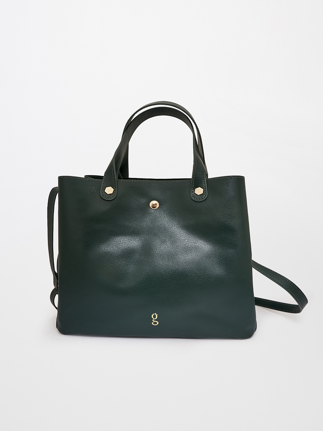 

Global Desi Green PU Structured Handheld Bag