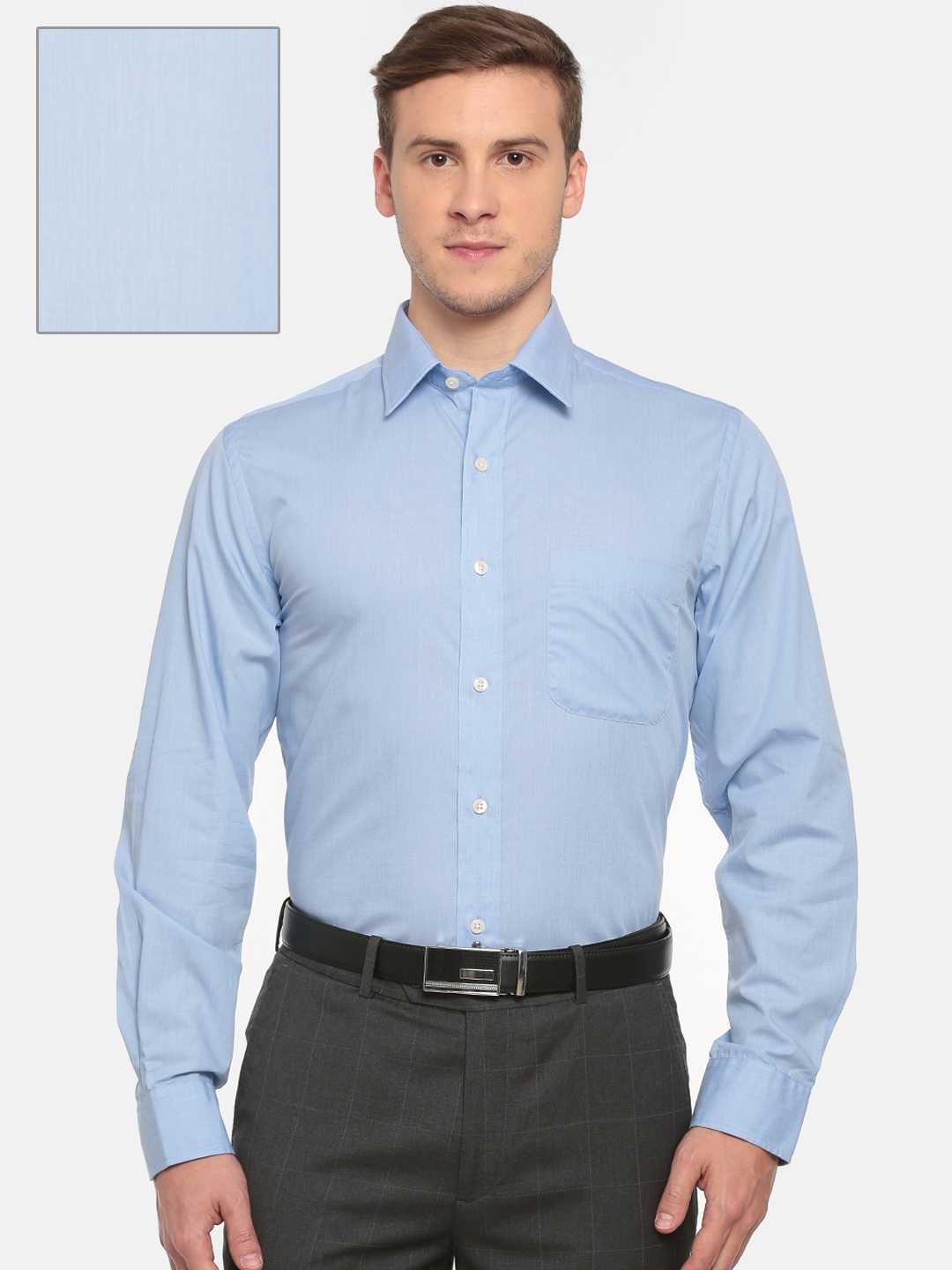 

Arrow Men Blue Solid Formal Shirt