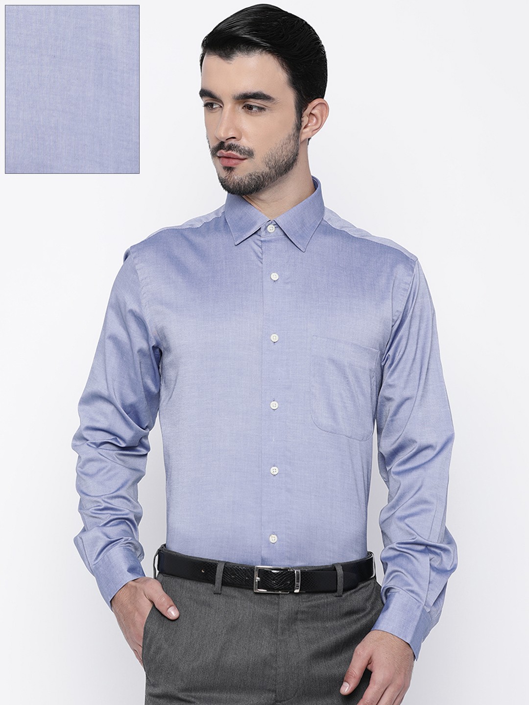 

Arrow Men Blue Regular Fit Solid Formal Shirt