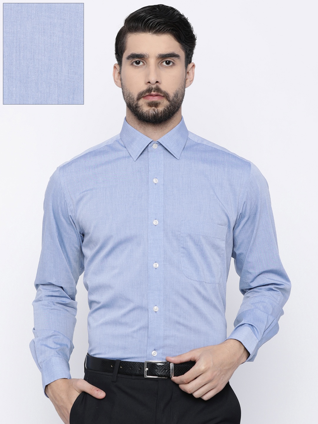 

Arrow Men Blue Regular Fit Solid Unstainable Formal Shirt