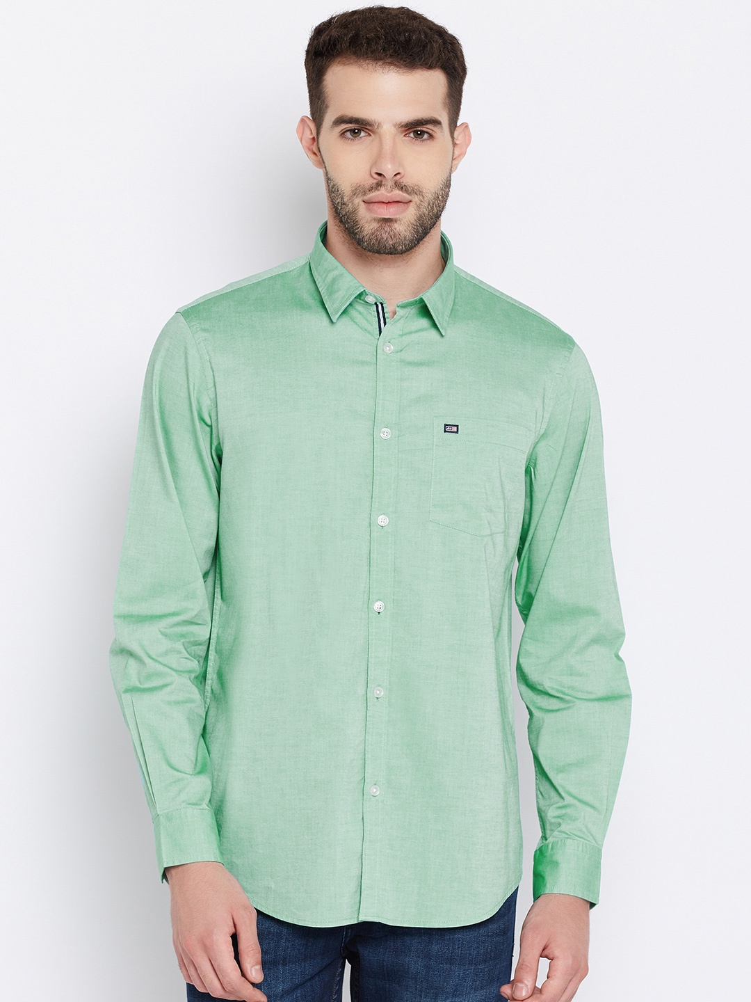 

Arrow Sport Men Green Slim Fit Solid Casual Shirt