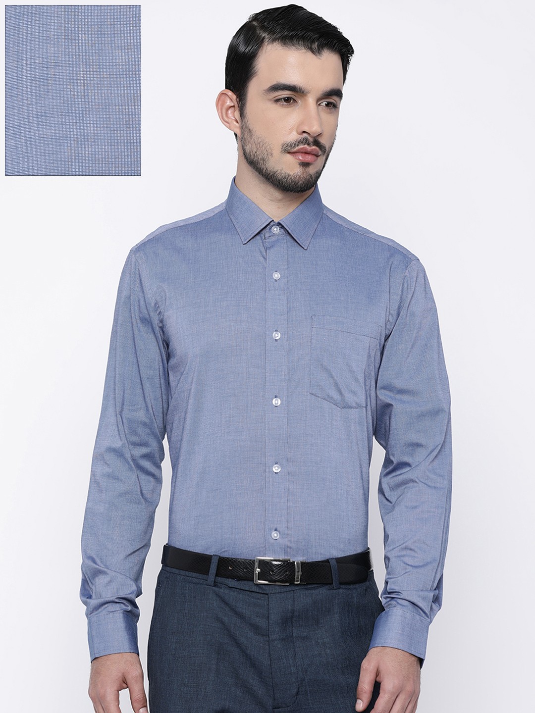 

Arrow Men Blue Slim Fit Solid Formal Shirt
