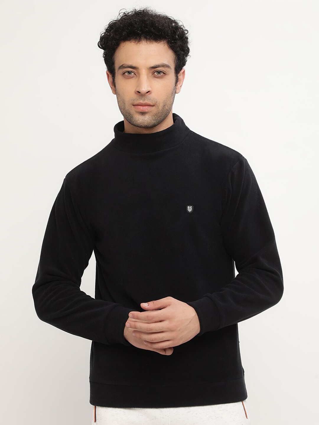 

Octave Pullover High Neck Sweatshirt, Navy blue