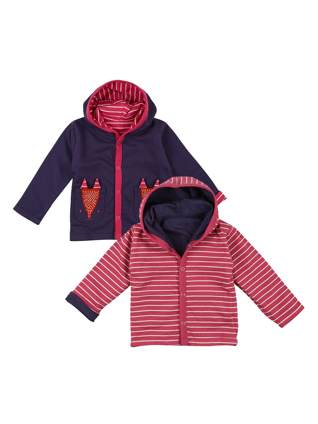 

Lilly and Sid Girls Multicoloured Floral Floral Organic Cotton Reversible Bomber with Embroidered Jacket, Multi