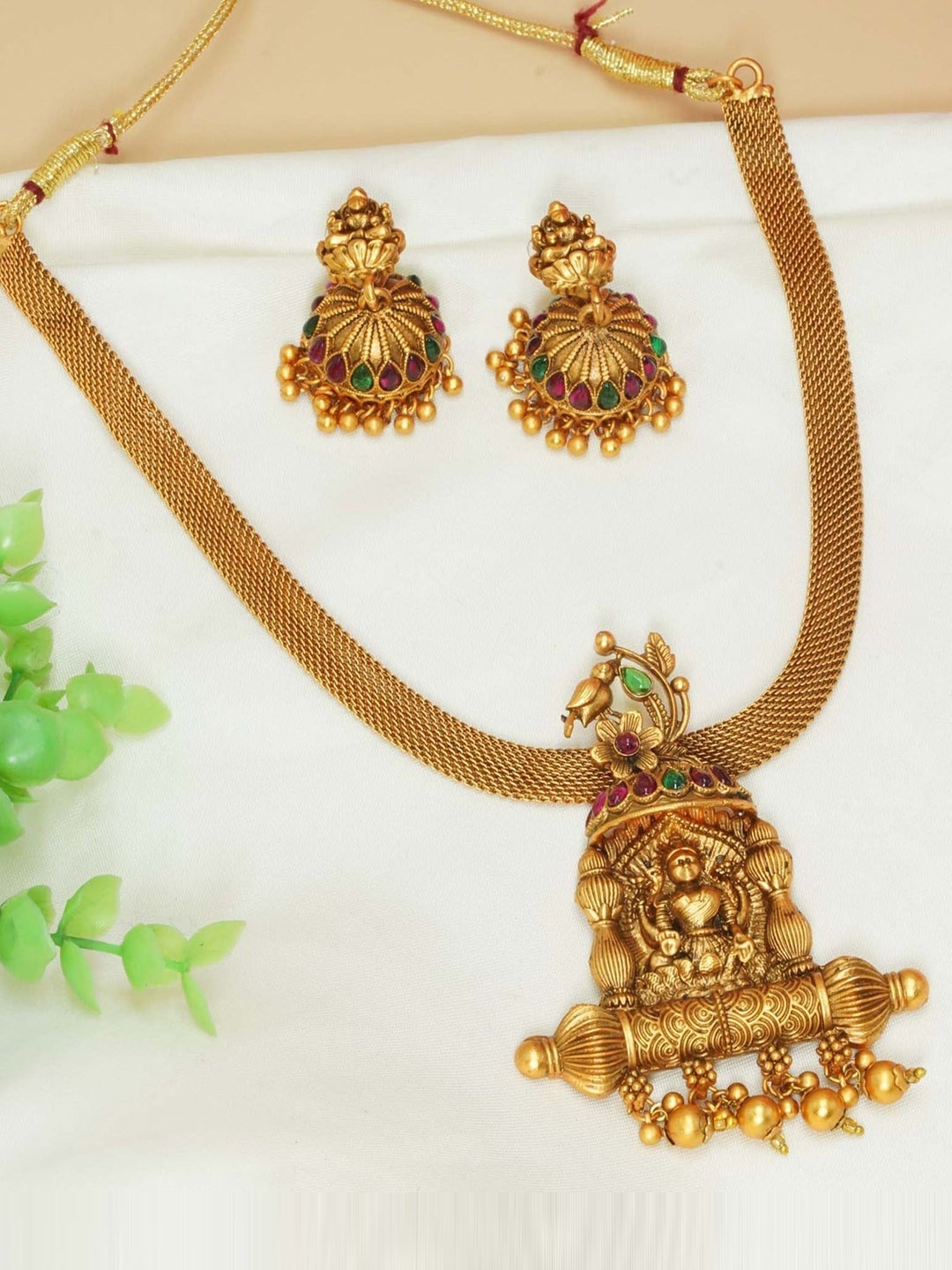 

GRIIHAM Gold-Plated & Cubic Zirconia-Studded Jewellery Set