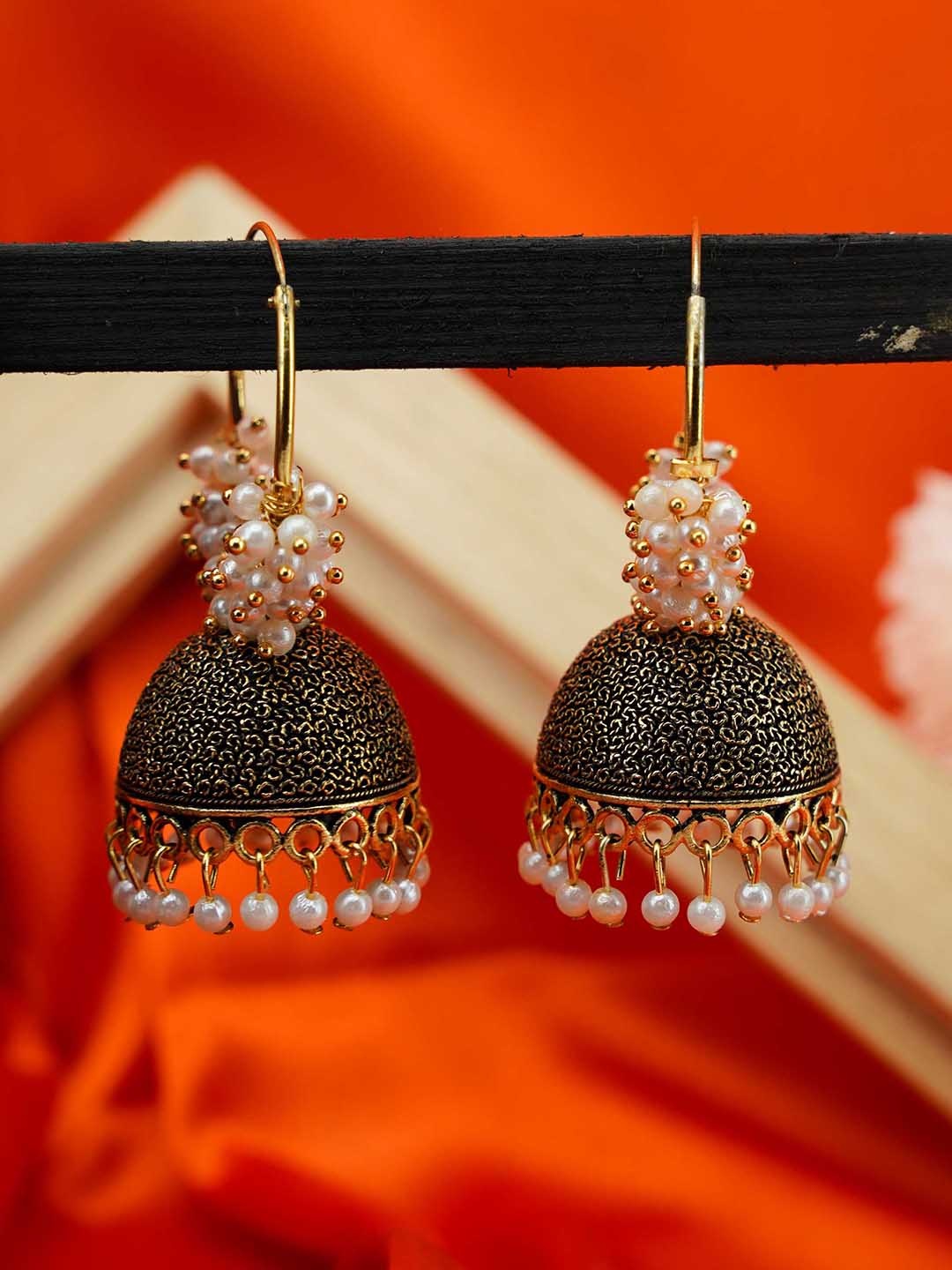 

GRIIHAM Women Gold Plated Jhumka Earrings